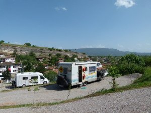 Our Terraced site in Safranbolu with agreat view over the town.