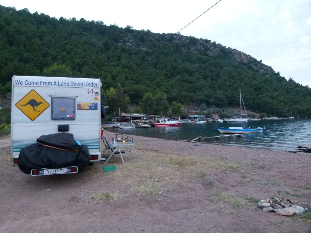 In a small bay on the southern Turkish coast.