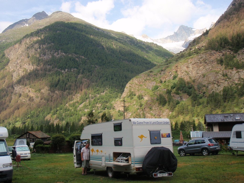 Campsite just out of Zermatt in Switzerland. Views were stunning. 