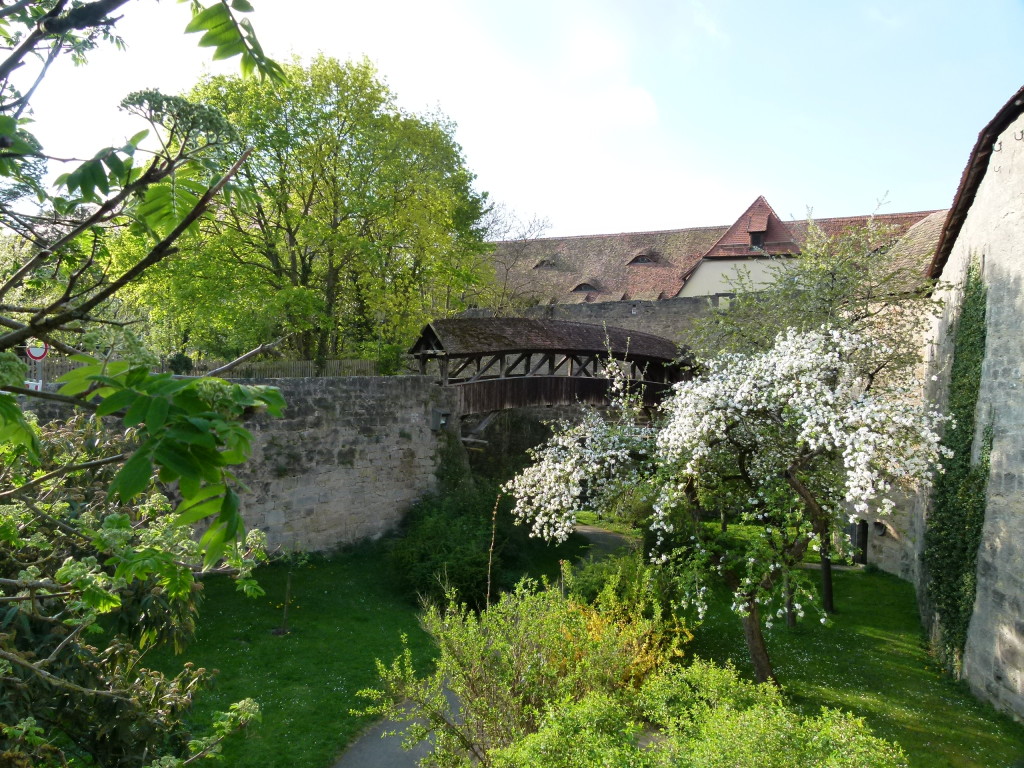 Wooden Bridge at the old wall.