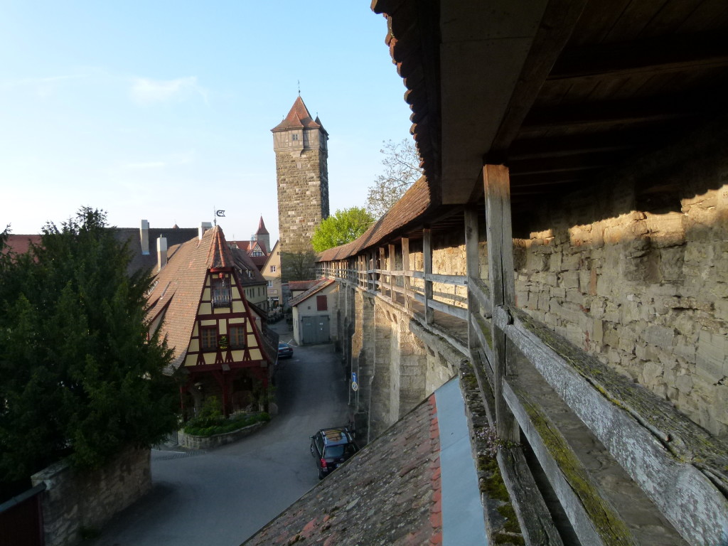 Walls around the old town. You could walk along some of them.