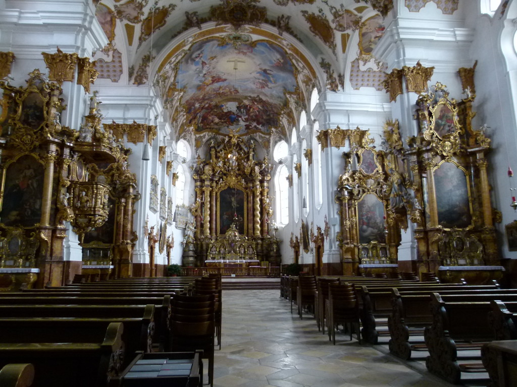 Church at the top of the hill in Landsberg. Very ornate.