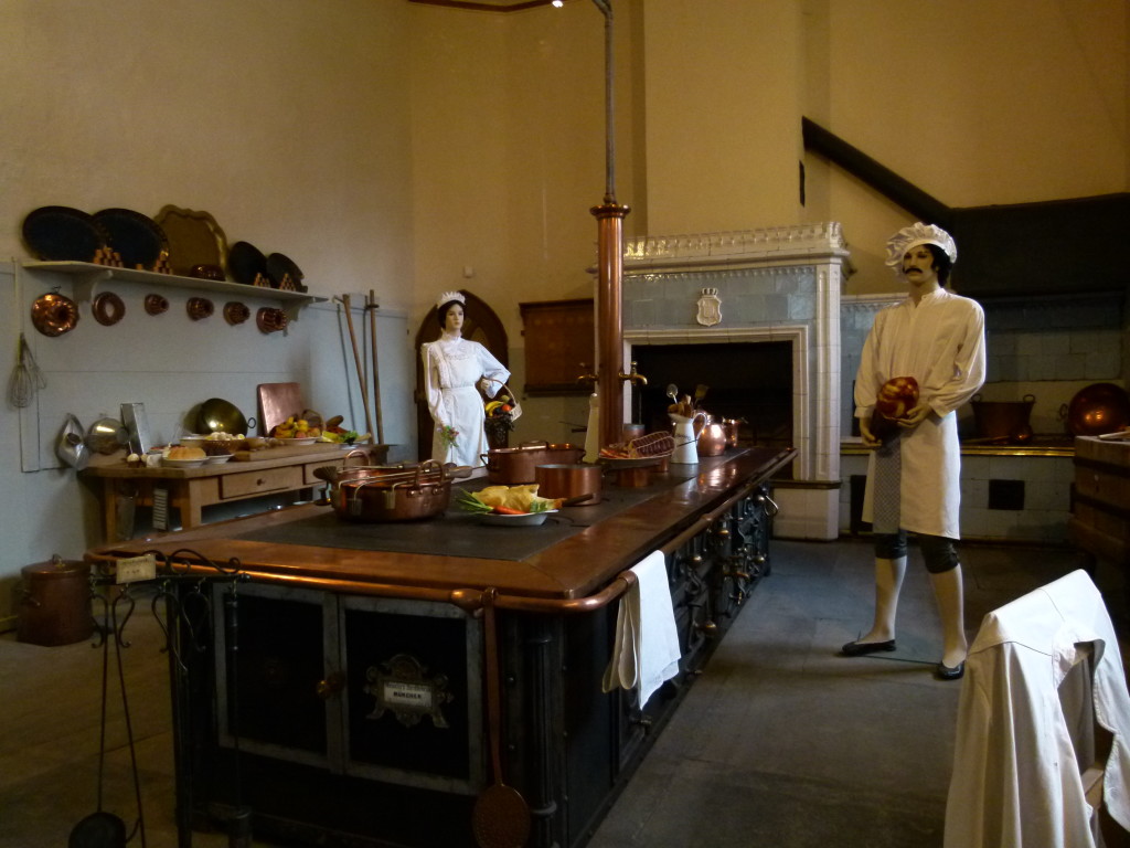 Kitchen in the Hohenschwangau castle.