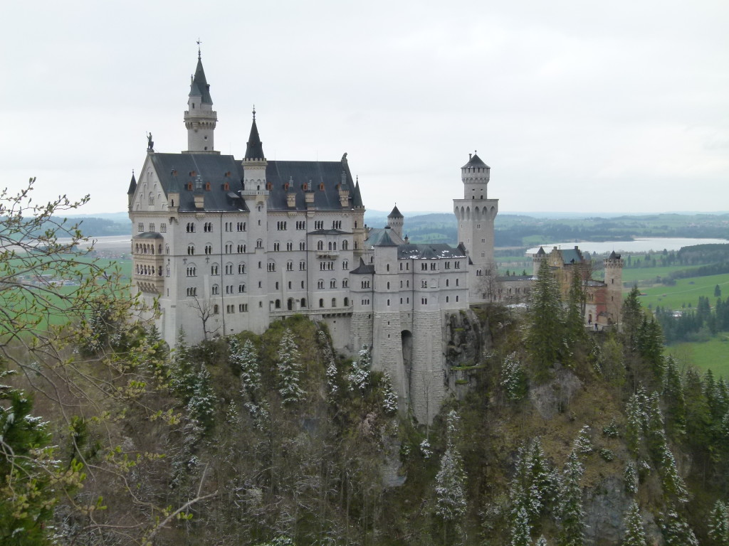 View of the castle from the nearby bridge.