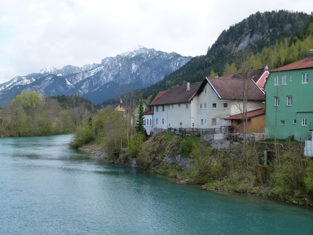 View along the river in Fussen.