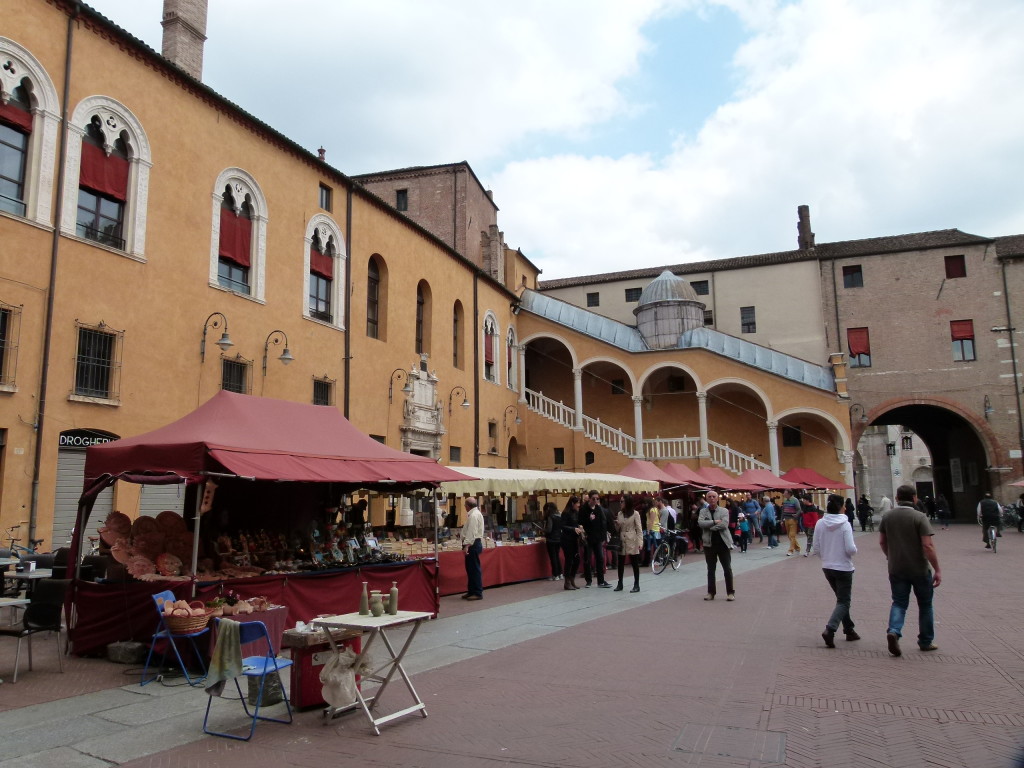 The markets in Ferrara.