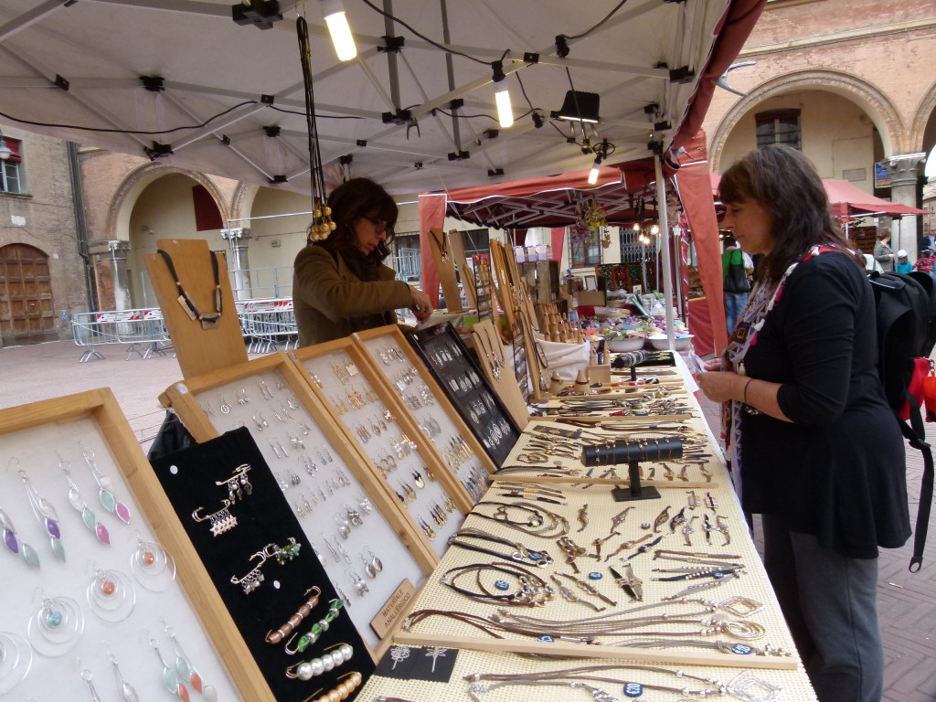 Lori doing some shopping at the Easter Craft Markets. 