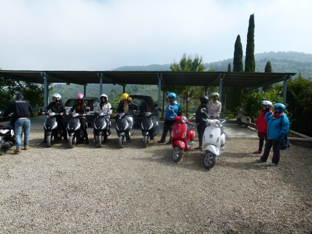 Scooter school, when the tour guide thought we were all ready it was time to hit the road.