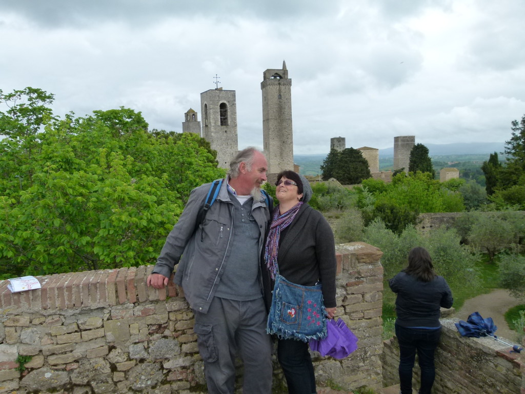 Ewout and Jenny with a view of the towers.