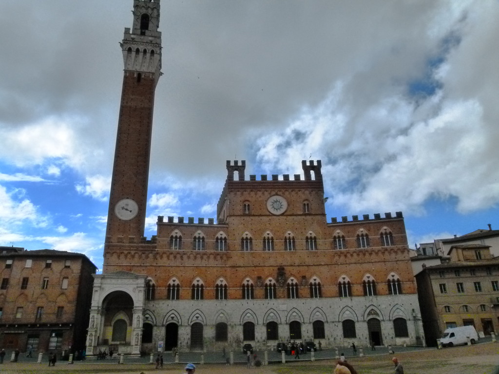 The town hall , once a former palace. Palazzo Comunale.