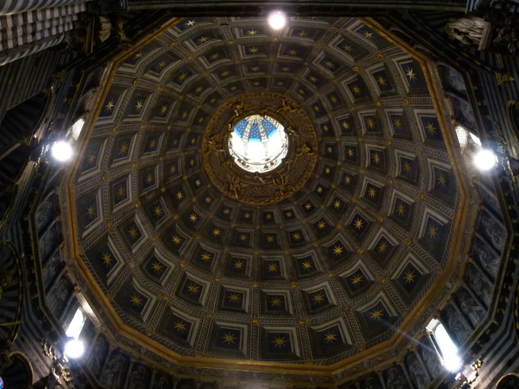 View looking up at the cathedral dome