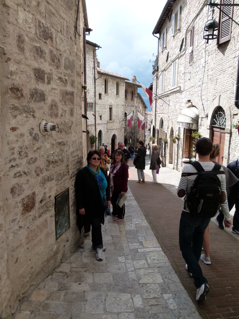 Main street through the town dotted with souvenir shops.