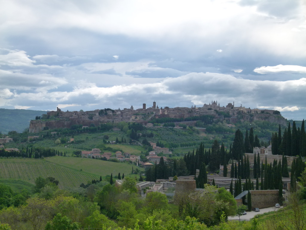 View of Orvieto from the lookout as we were driving towards Rome.