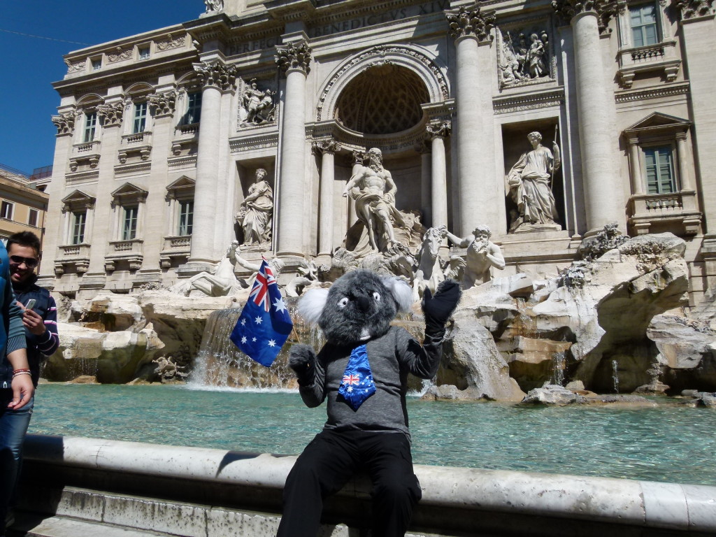 The Koala at the Trevi Fountain. 