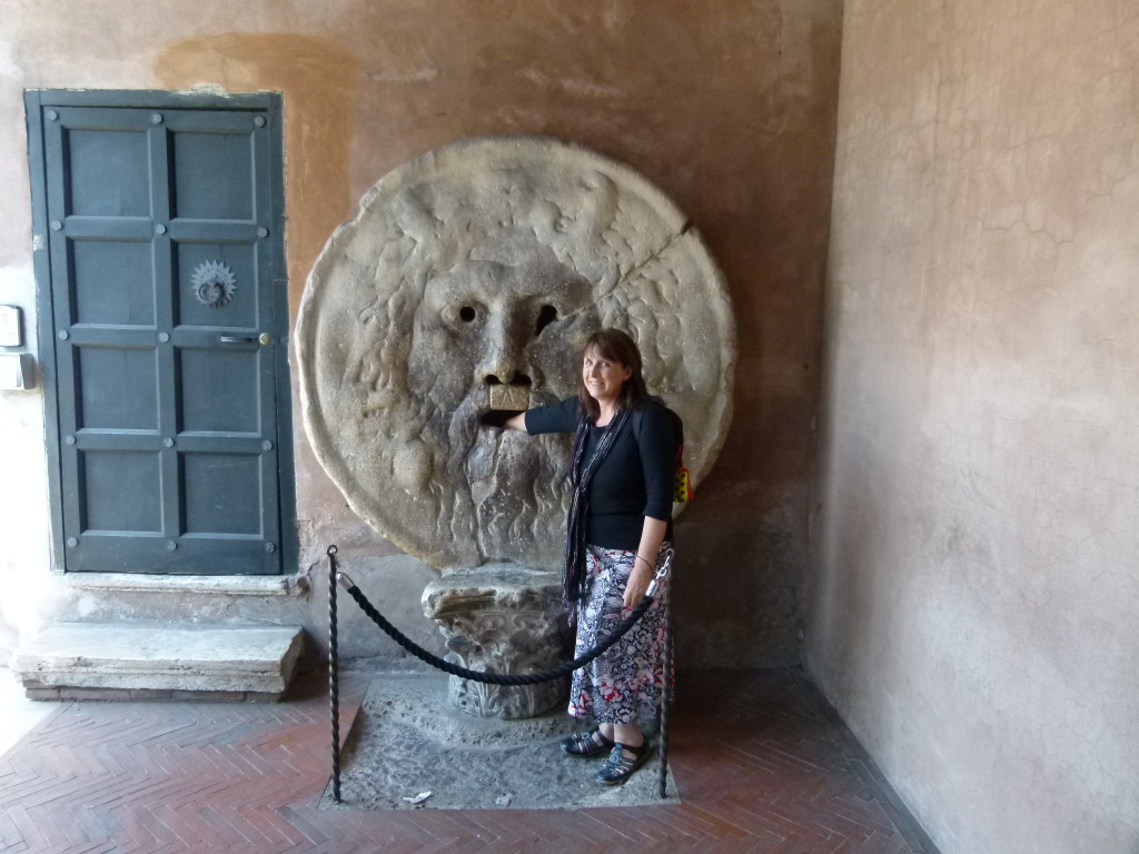 The mouth of truth. As seen in the film Roman Holiday.