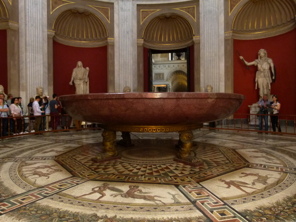 large bowl carved from 1 piece of stone