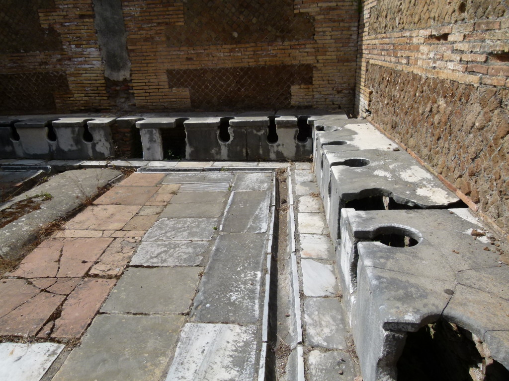 Communal toilet block. No doors between but it did have a separate men and ladies room.