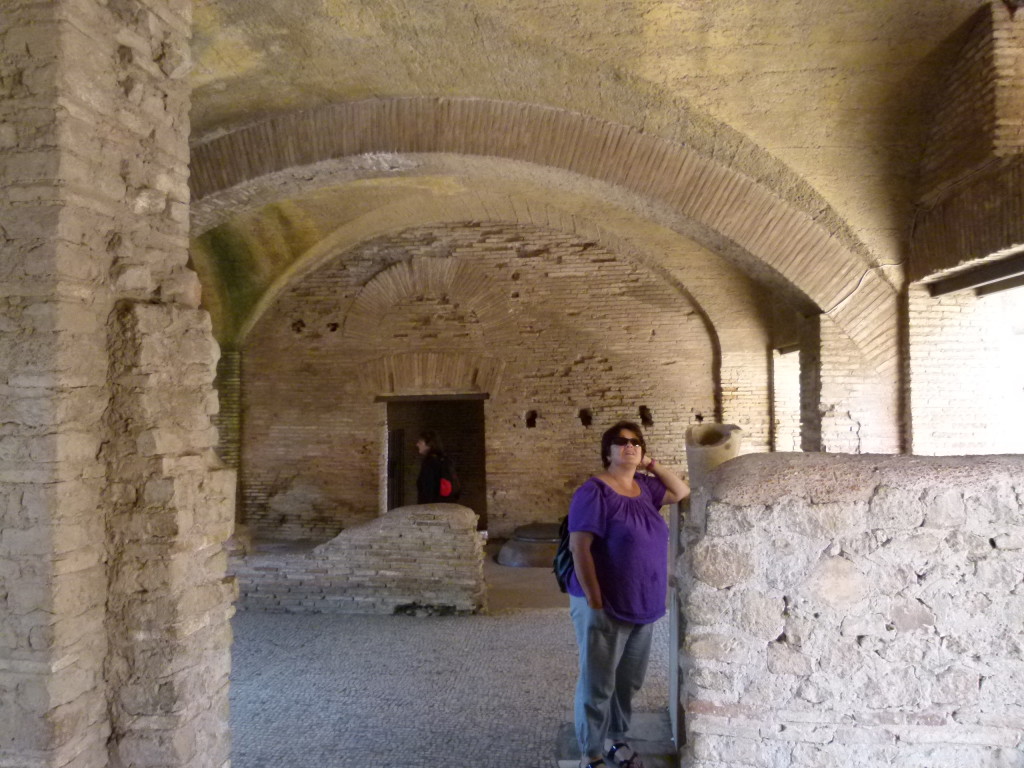 Inside one of the taverns , the menu was still on the wall.