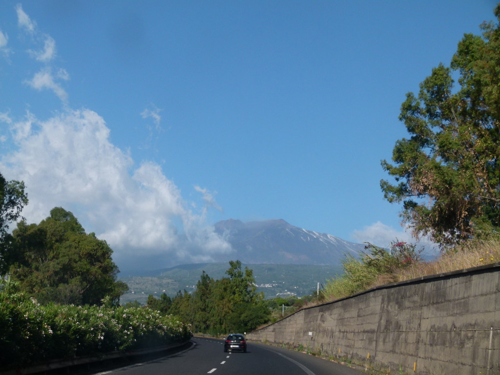 Driving into Sicily on the way south we drove past Mt. Etna.