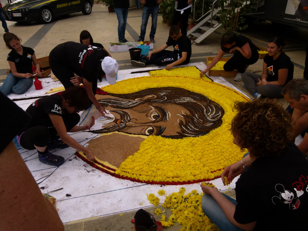 People were working on this display to show what work is involved.