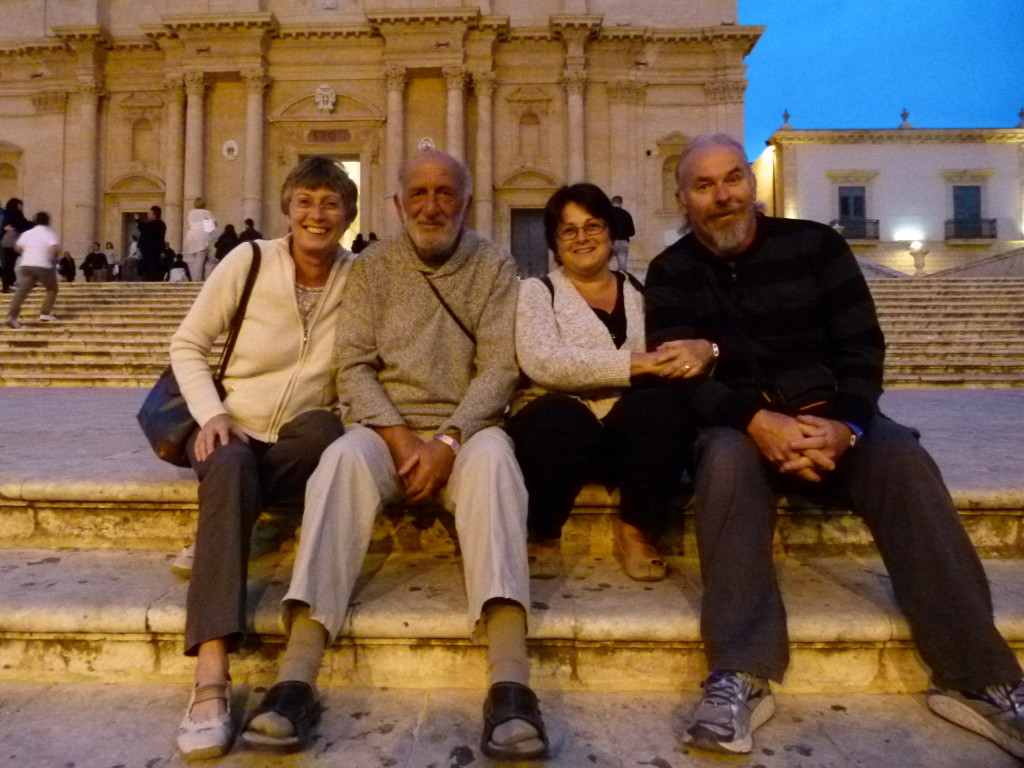 Anna. Clyde, Jenny and Ewout on the step of the church. The next day the steps would be packed with people.