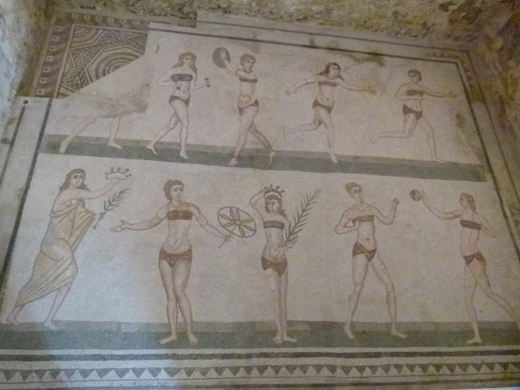 This floor had the bikini girls, they were doing various sporting activities.