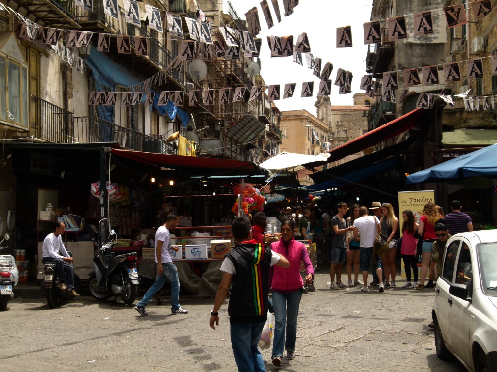 The start of one of the markets.