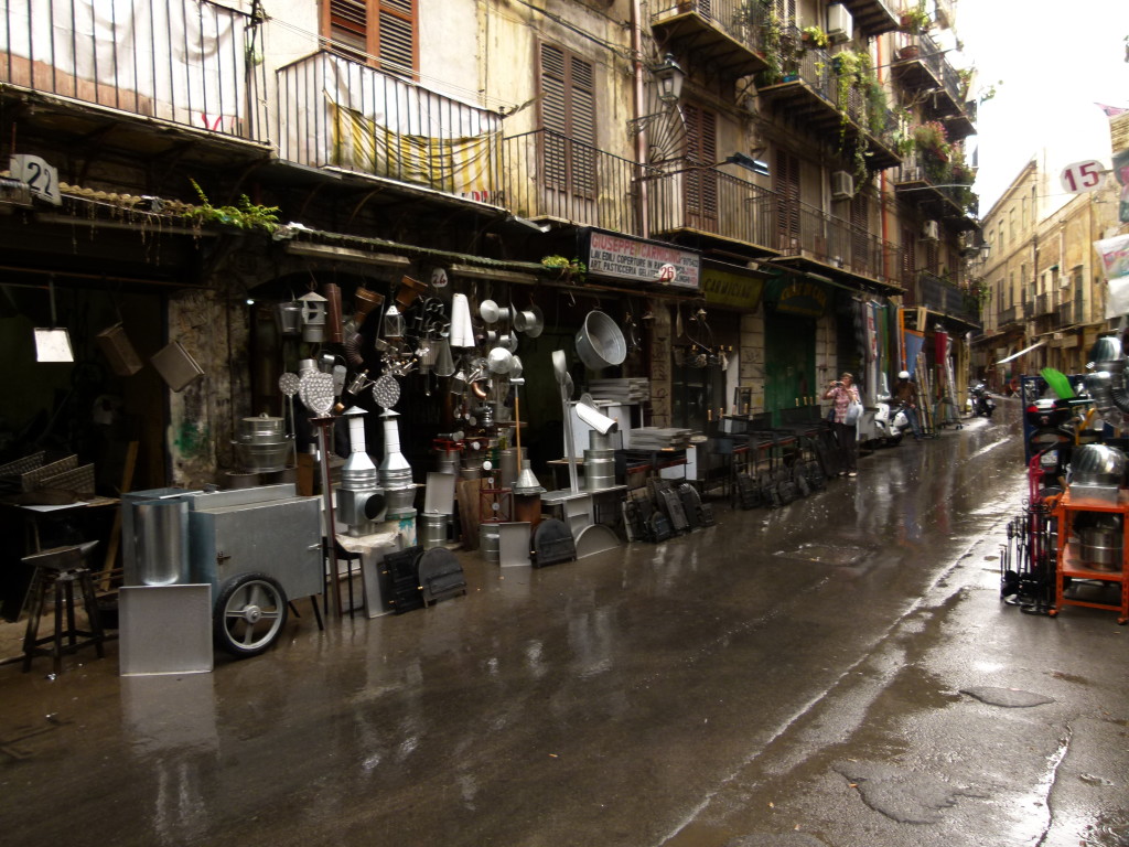 The street where they made things out of metal in their small workshops.