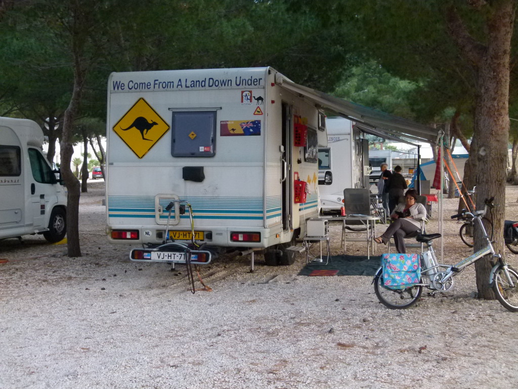 Our campsite at San Vito lo Capo. Very roomy pitches.