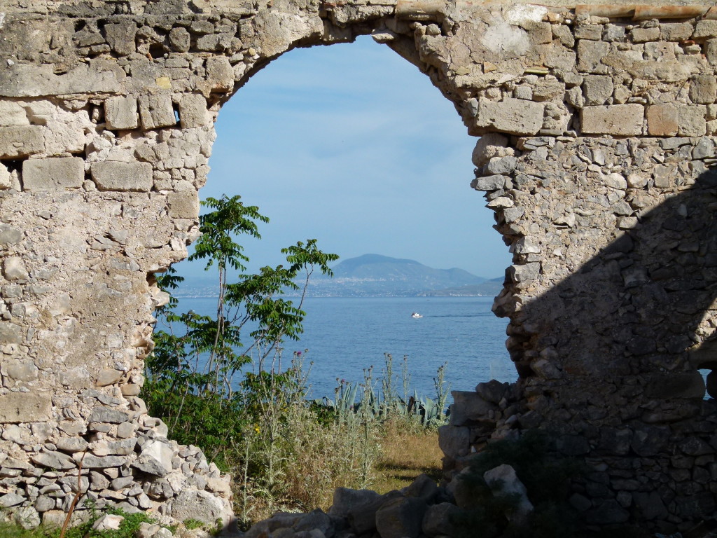 View from inside the tuna factory looking out onto the bay. 