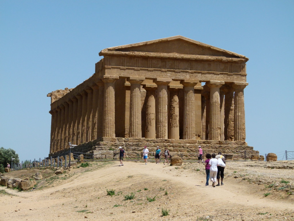 A temple that was intact at the Valley of the Temples , Agrigento