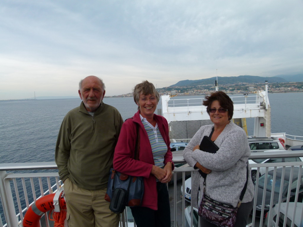 Clyde and Anna with Jenny on the ferry.