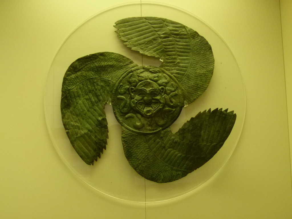 An interesting wall hanging. The museum contained the artifacts that were uncovered at the site.