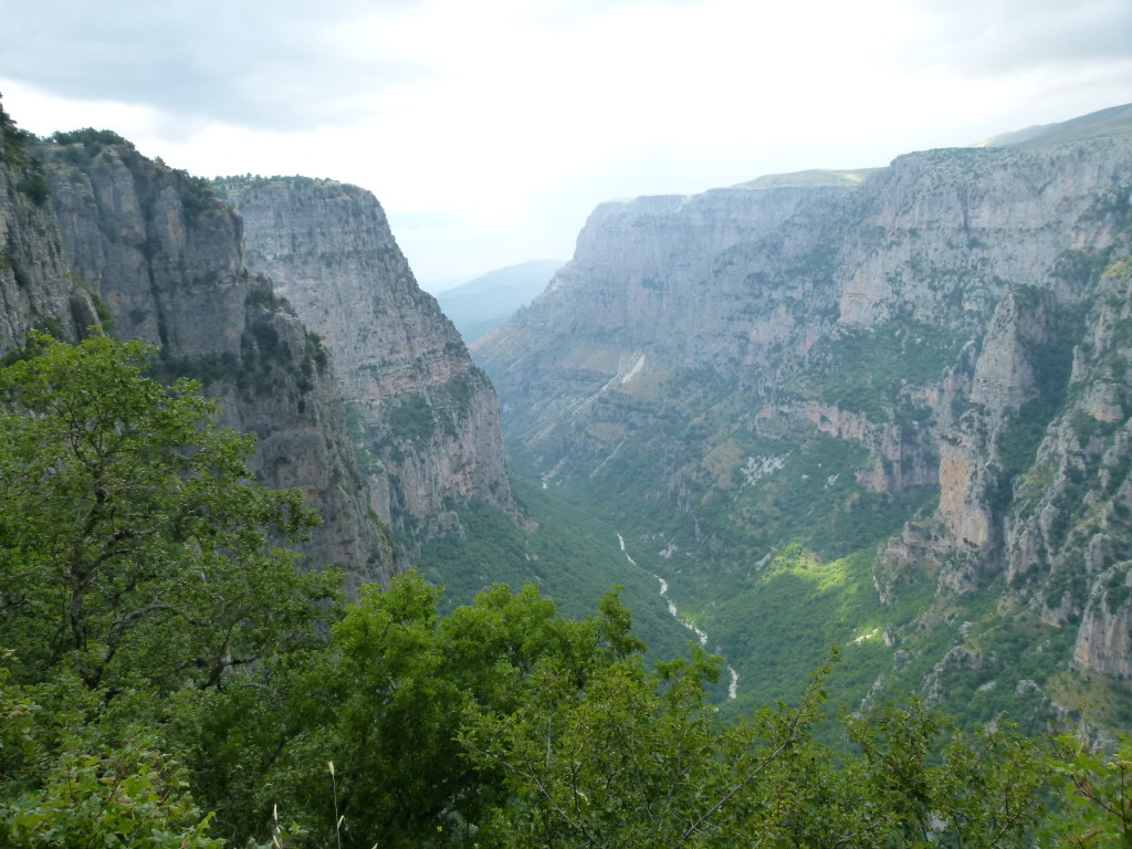 The view of the Vikos Gorge.