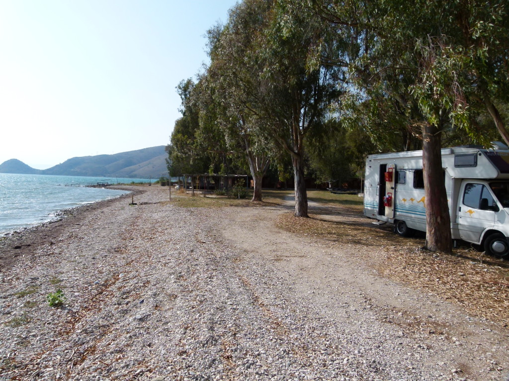 Our site for three days , very quiet with shade, water and a beachside shower.