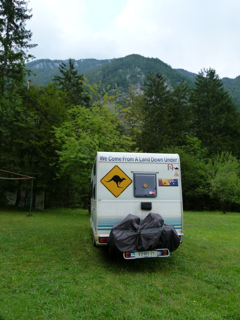 Our parking place for the night in the mountains. 