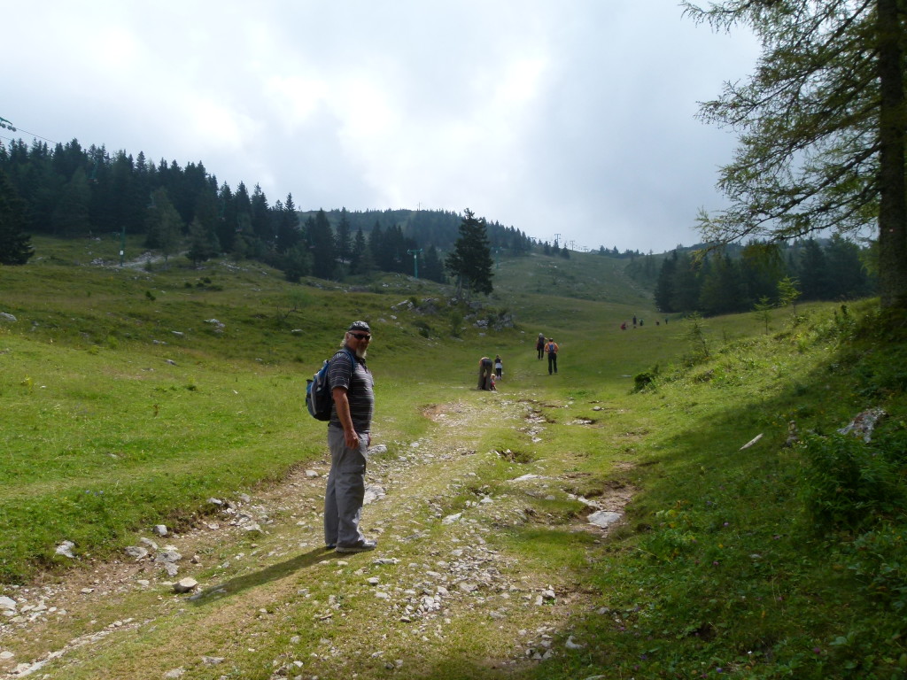 The cable car only took us up to the top of the hill the rest of the way we had to walk, uphill of course.