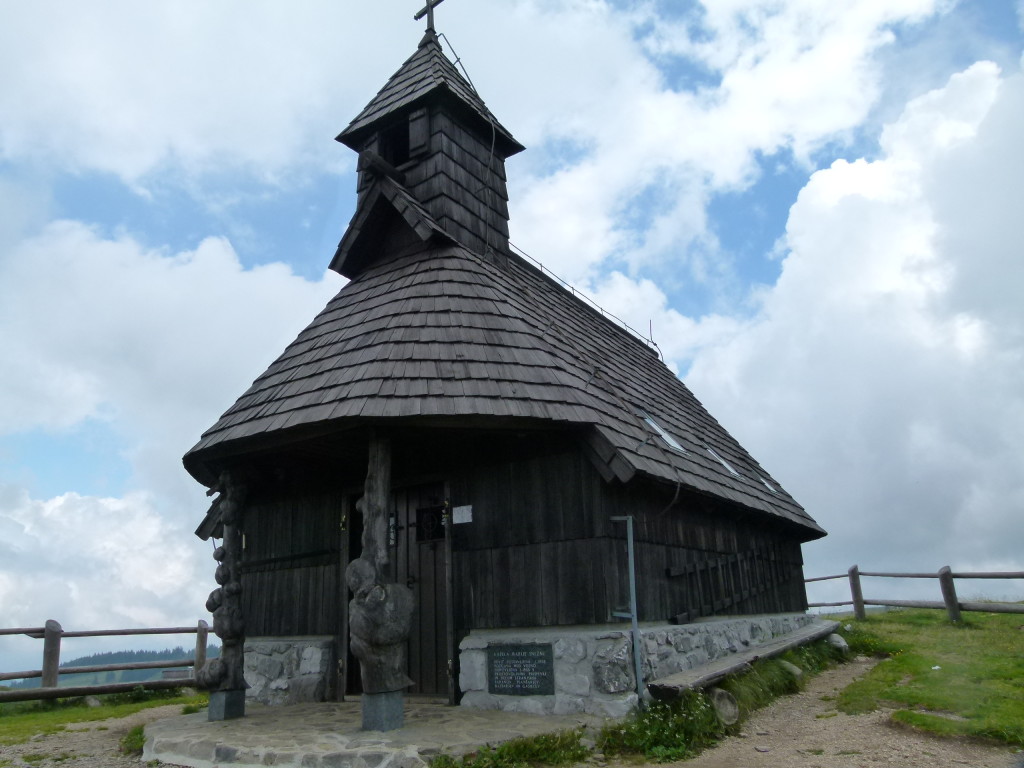 The wooden church at the village.