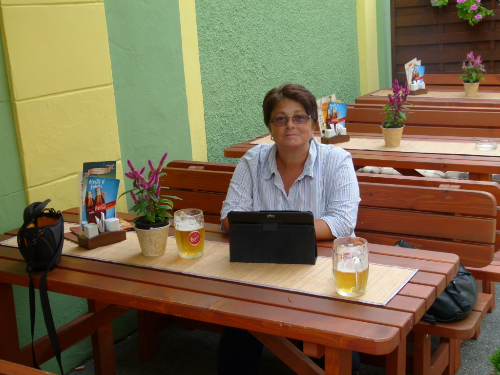 Our late lunch place. Beer and pizza at 4.00 in the afternoon.