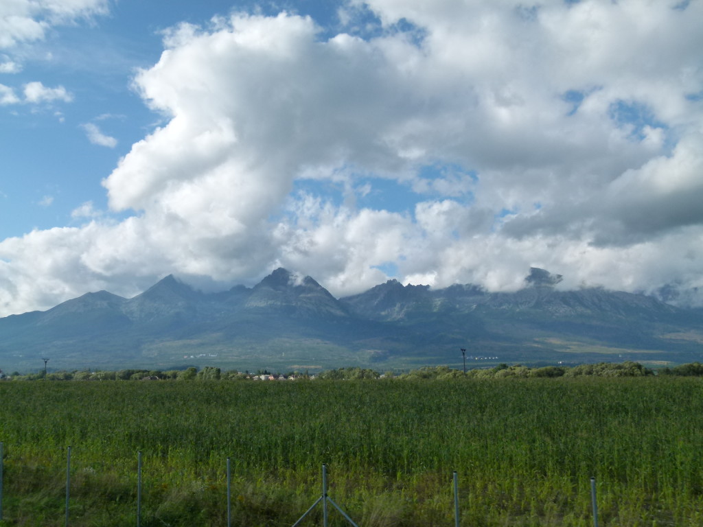 Veiw of the Tatras Mountains as we were driving West.