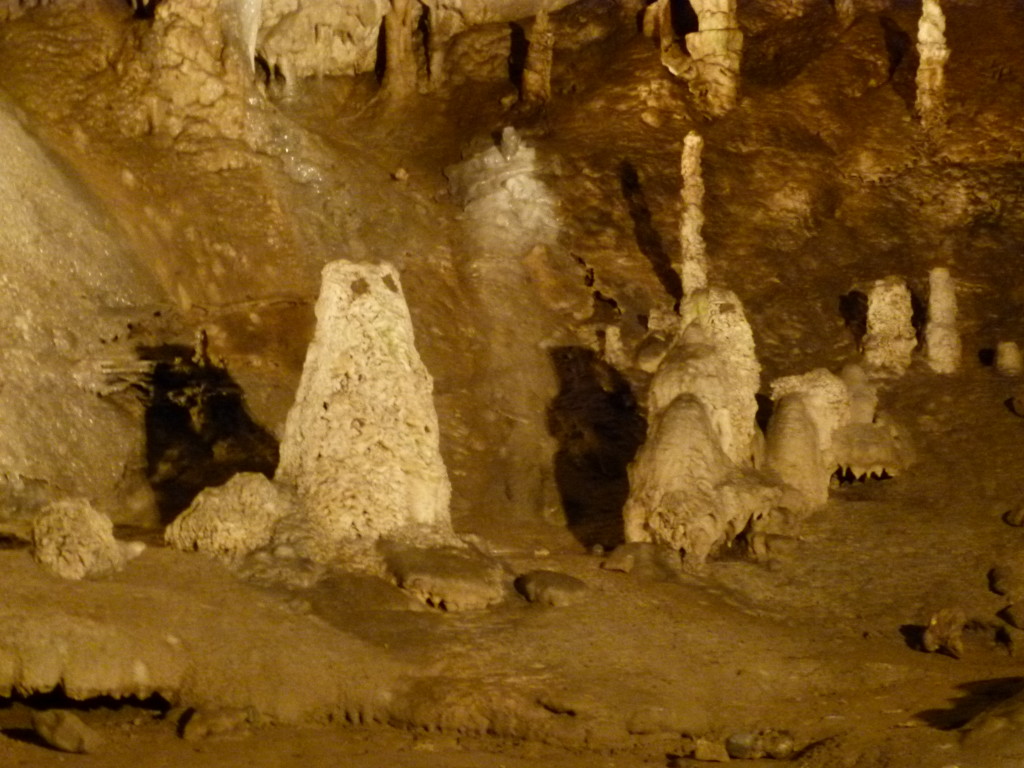 Punka Caves, two owl shaped stalagmites