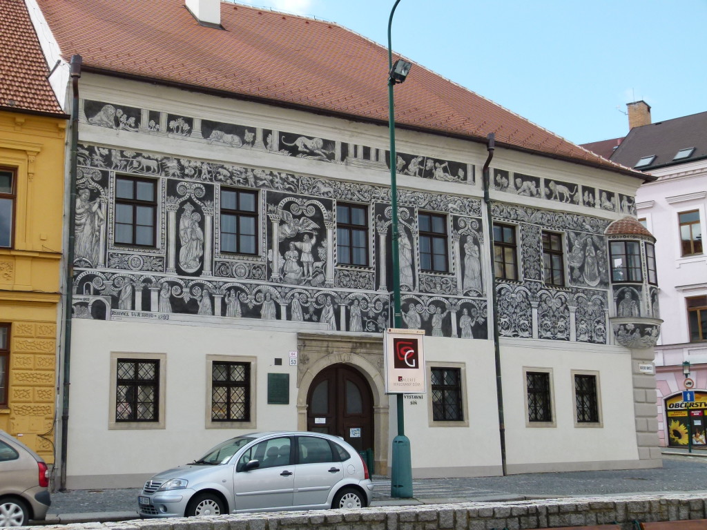 Trebic, an excellent example of Sgraffito, restored Venetian merchants house, now used as Gallery and weddings.