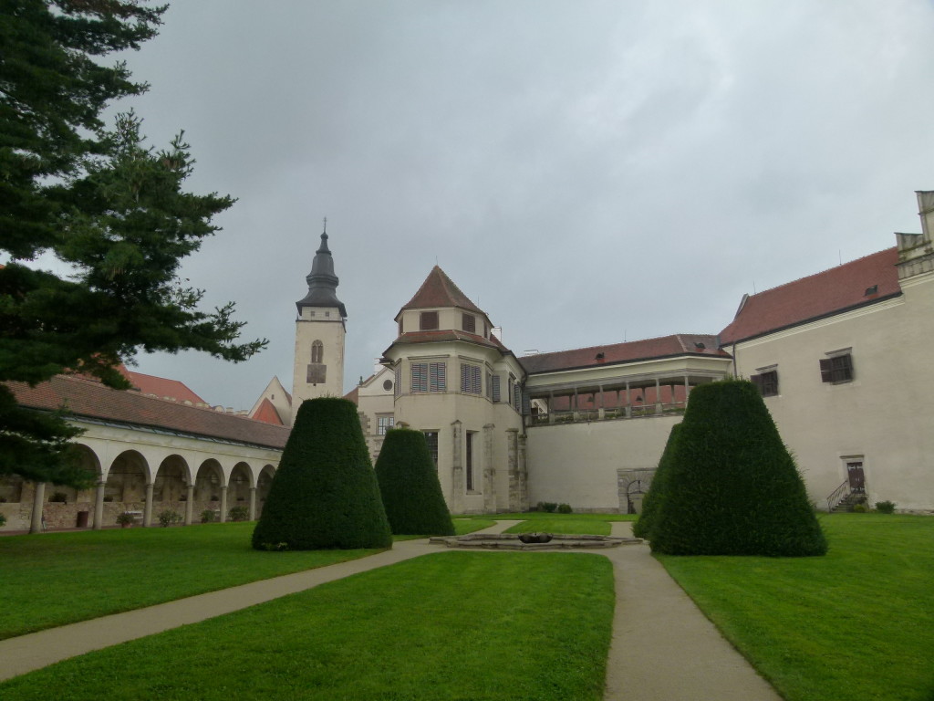 Telc Castle garden view