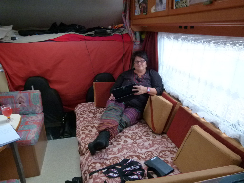 Cosy inside our home on wheels