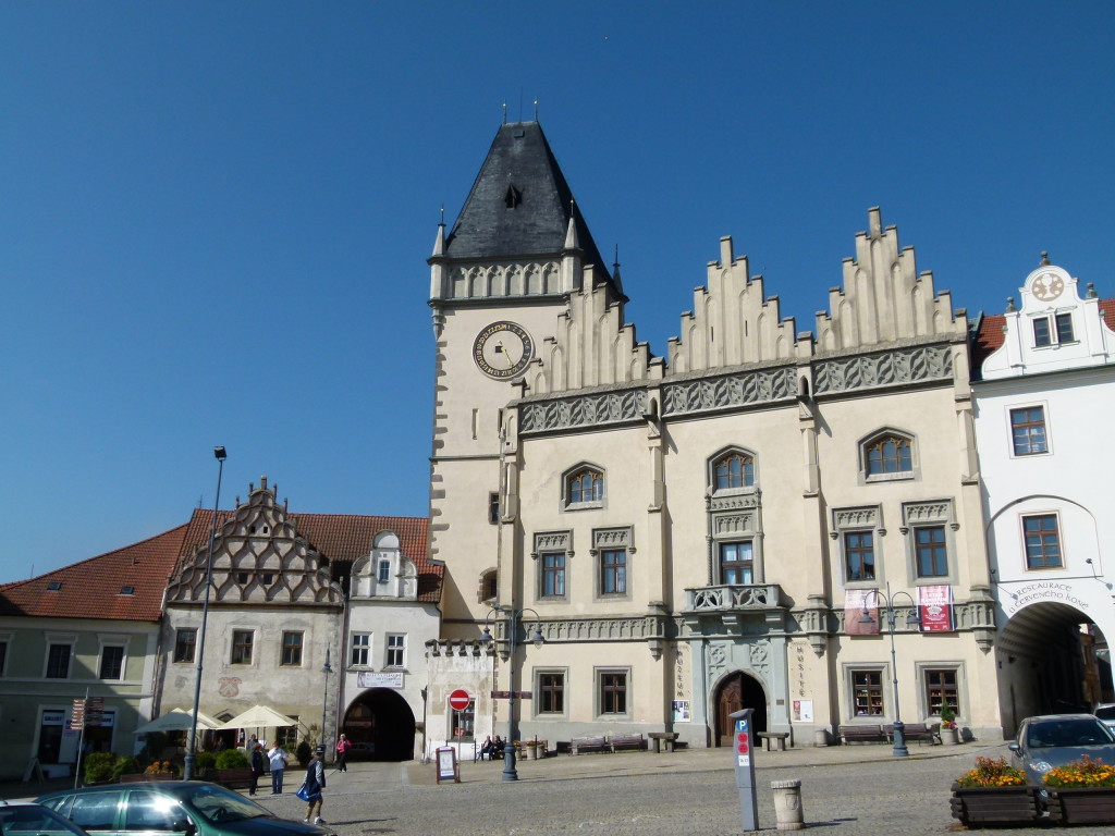 Tabor, town hall with clock tower