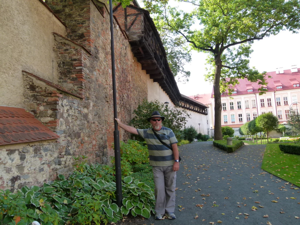 Ewout posing in the monastery gardens