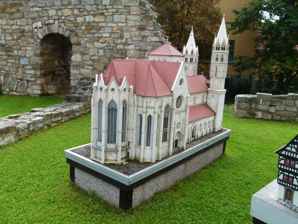 small models of Arnstadt's main monumental buildings