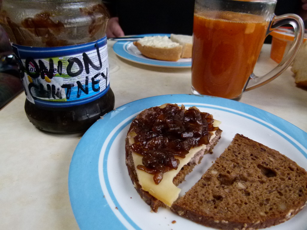 Camper made onion chutney, yum