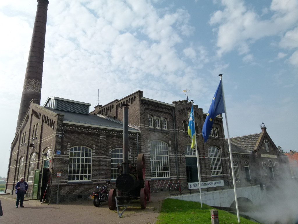 The outside of the building. It is still operational for pumping water.