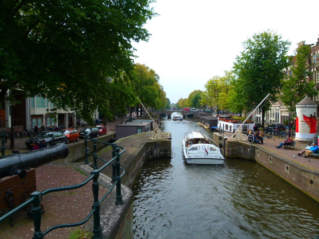 Canal with tourist boat